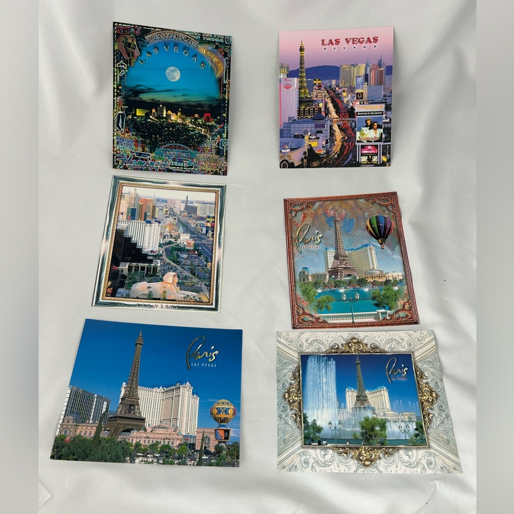 New Colorful Las Vegas The Paris Postcards Set of 6